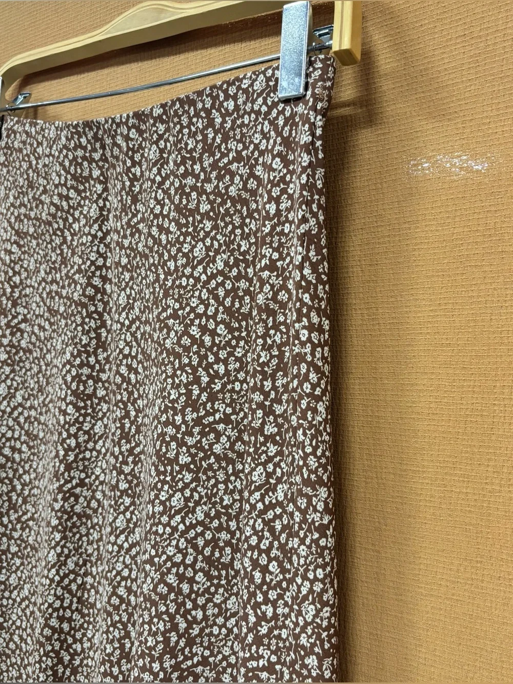 Brown Floral Midi Skirt - Picture 4 of 5